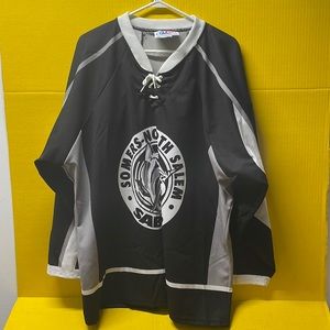 Athletic Knit Hockey Jersey, size Large. “Somers-North Salem Sabers” #97